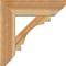 Ekena Millwork Merced Slat Rough Sawn Bracket w/ Offset Brace, Western Red Cedar, 8"W x 26"D x 26"H BKT0806X26X26MRC06RWR - alternate 3